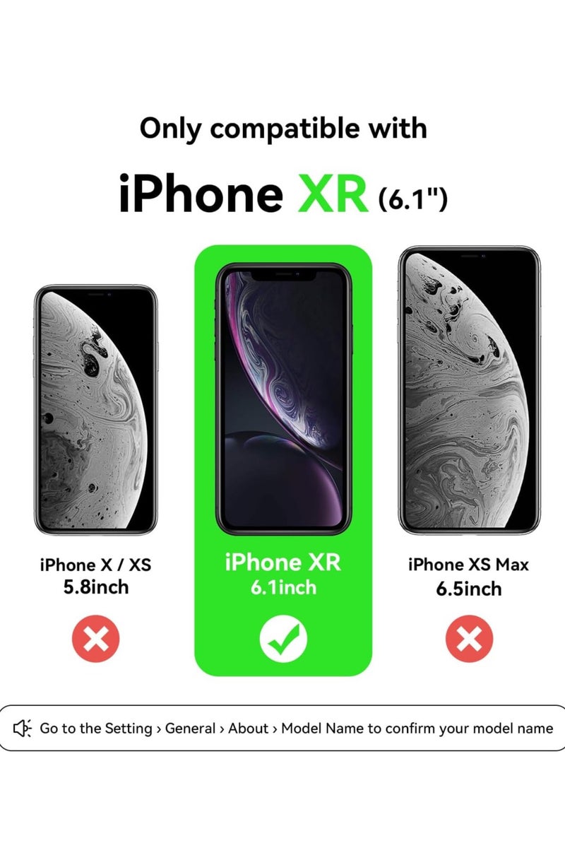 غطاء حماية كامل للجسم لهاتف iPhone XR، غطاء حماية كامل للجسم مقاوم لبصمات الأصابع، غطاء هاتف من المطاط السيليكوني السائل الناعم لهاتف iPhone XR مقاس 6.1 بوصة - Image 2