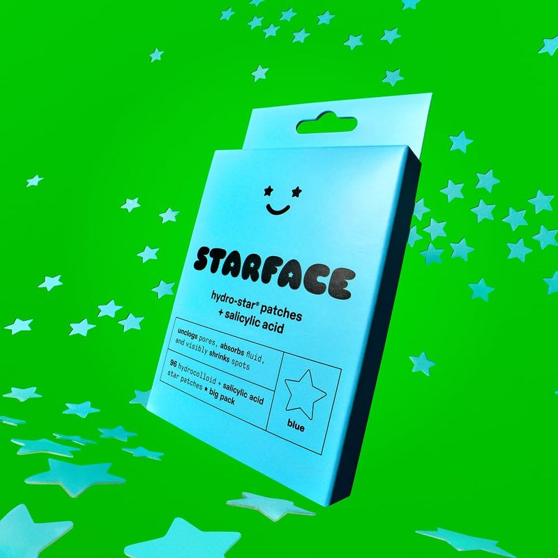 Starface World ستارفيس هيدرو-ستار + حمض الساليسيليك باك كبير، لاصقات هيدروكوليد مع حمض الساليسيليك، تساعد على تقليص وتهدئة البقع بشكل مرئي، شكل نجمة لطيف (96 قطعة) - Image 3