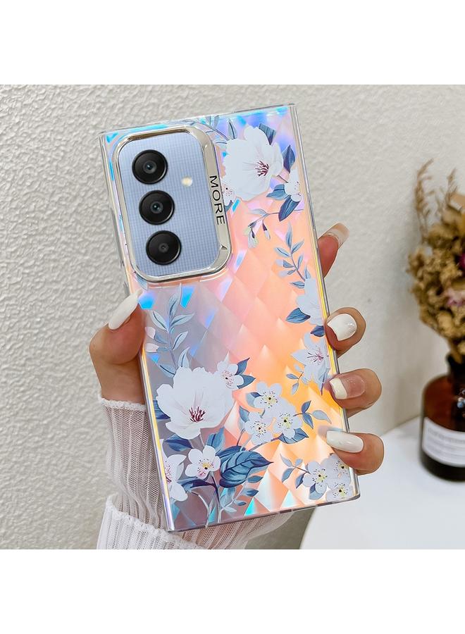 S-TOP Case For Samsung Galaxy A25 5G Electroplating Laser Flower Texture TPU Phone Case - Image 1