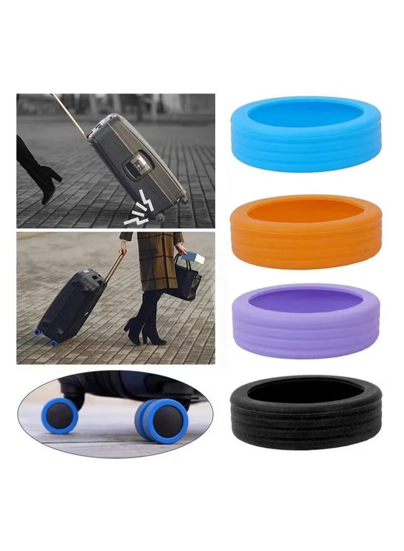 Luggage Wheel Cover Silicone Wheel Protector Covers Wheel Protector Shockproof Anti-scratch Protection and Noise Reduction-4 pieces - Image 2