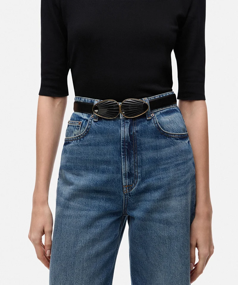 Ipekyol Double-Buckle Leather-Effect Belt