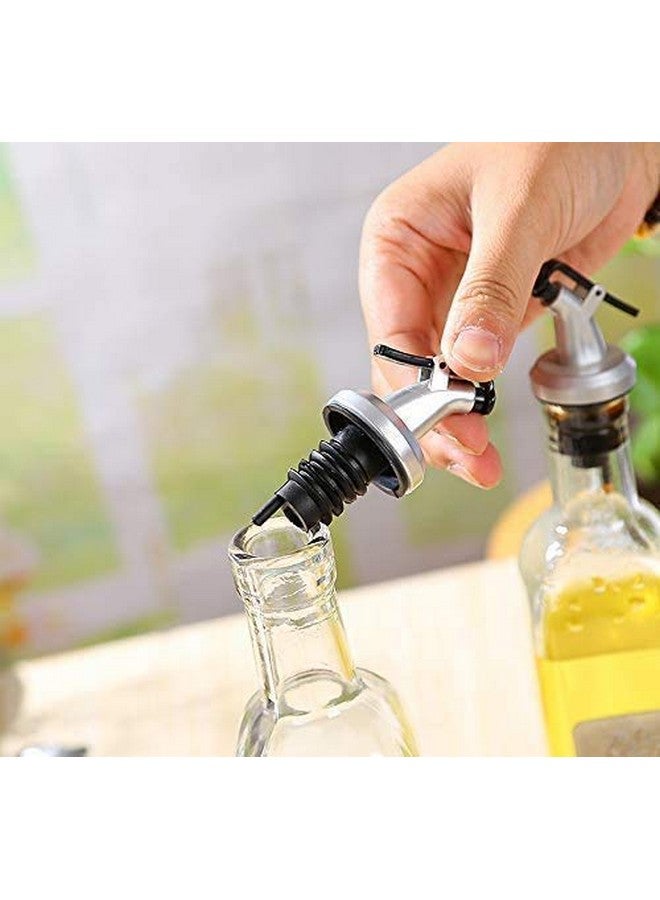 Slyford Glass 2Pc Leak-Proof Oil Dispenser Bottle With Silicon Funnel, Oil & Vinegar Cruet Dispenser Bottle, 500 ml Transparent - Image 3