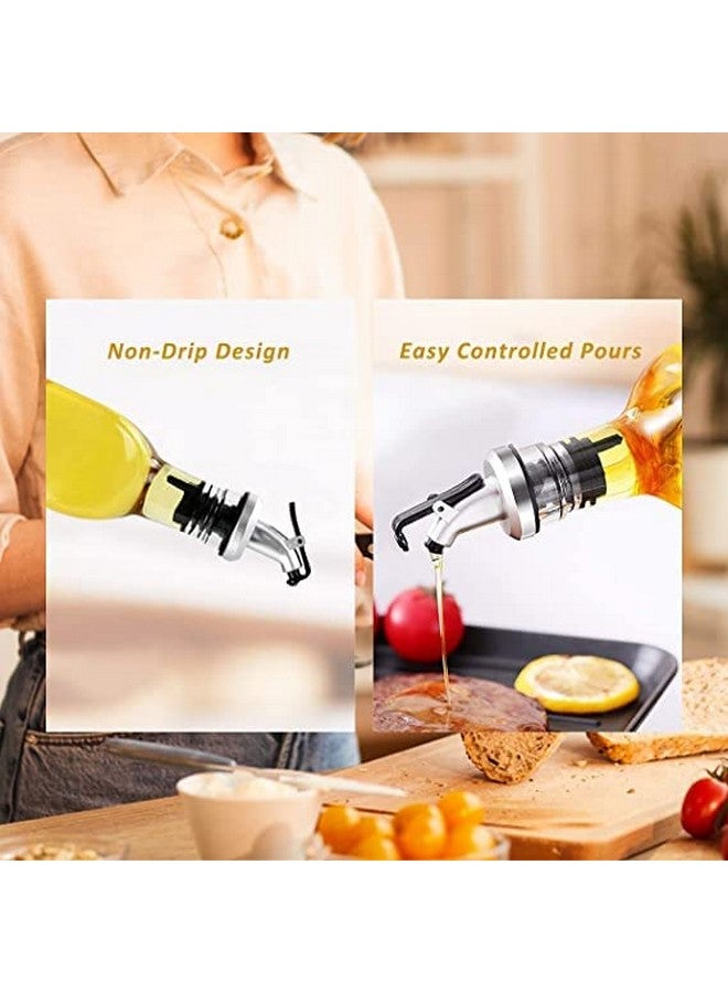Slyford Glass 2Pc Leak-Proof Oil Dispenser Bottle With Silicon Funnel, Oil & Vinegar Cruet Dispenser Bottle, 500 ml Transparent - Image 5