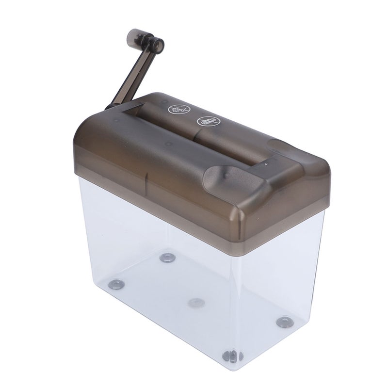 Manual Paper Shredder Portable Manual Compact Structure Simple Operation Hand Crank Shredder for Office Desktop HomeGray - Image 4
