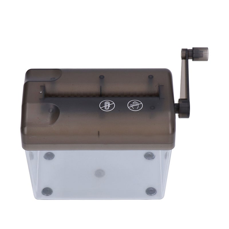 Manual Paper Shredder Portable Manual Compact Structure Simple Operation Hand Crank Shredder for Office Desktop HomeGray - Image 2