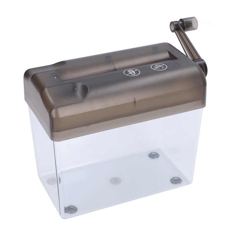 Manual Paper Shredder Portable Manual Compact Structure Simple Operation Hand Crank Shredder for Office Desktop HomeGray - Image 5