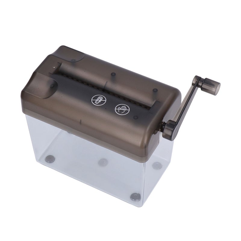 Manual Paper Shredder Portable Manual Compact Structure Simple Operation Hand Crank Shredder for Office Desktop HomeGray - Image 3