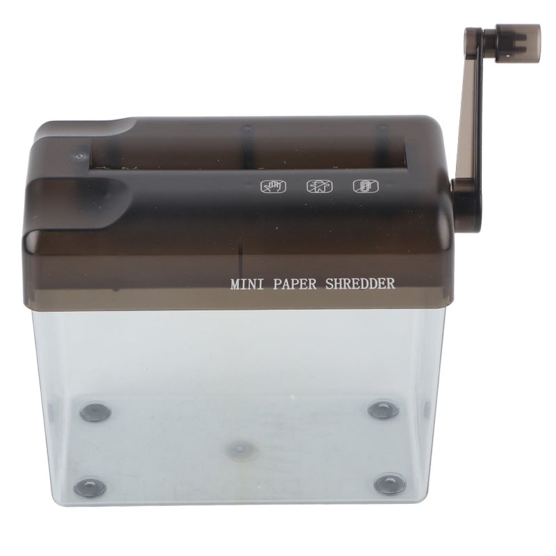 Manual Paper Shredder Portable Manual Compact Structure Simple Operation Hand Crank Shredder for Office Desktop HomeGray - Image 1