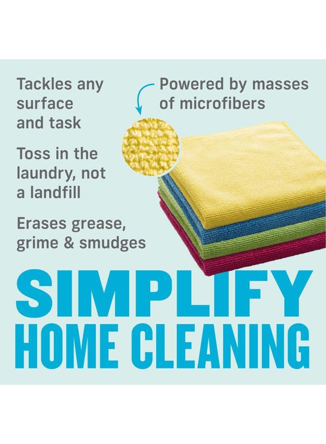 e-cloth Microfiber Cloth 4-Pack, World's Leading Premium Cleaning Cloth, Twice as Durable Competition, 1 Year Guarantee, Ideal for Kitchen, Countertops, Sinks, and Bathrooms, Assorted - Image 3