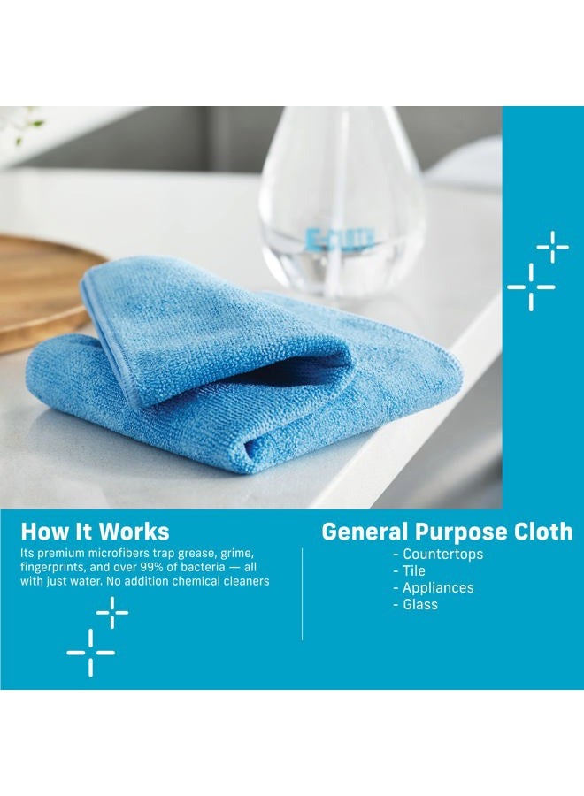 e-cloth Microfiber Cloth 4-Pack, World's Leading Premium Cleaning Cloth, Twice as Durable Competition, 1 Year Guarantee, Ideal for Kitchen, Countertops, Sinks, and Bathrooms, Assorted - Image 2