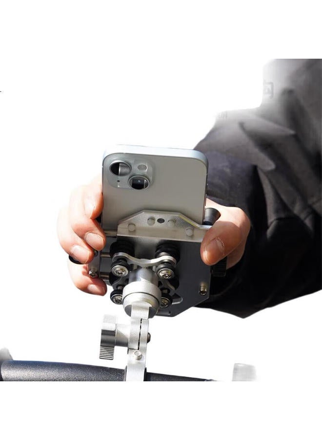 Acrunu Motorcycle Riding Phone Holder Anti-Shock Motorbike Electric Scooter Aluminum Alloy Navigation Upgrade Handlebar - Image 3