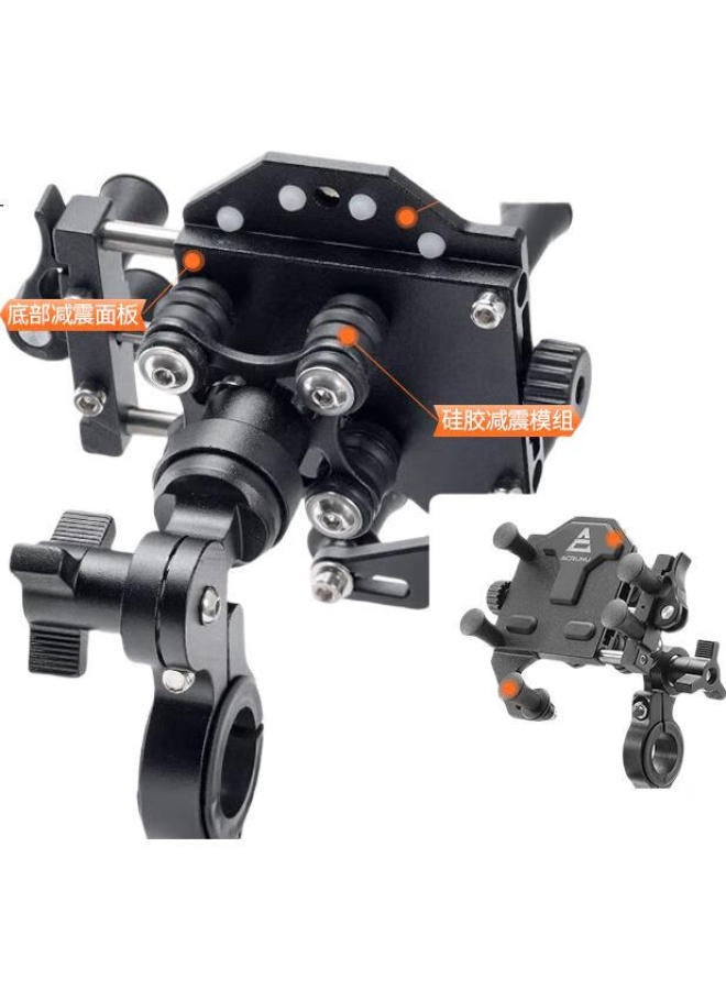Acrunu Motorcycle Riding Phone Holder Anti-Shock Motorbike Electric Scooter Aluminum Alloy Navigation Upgrade Handlebar - Image 2