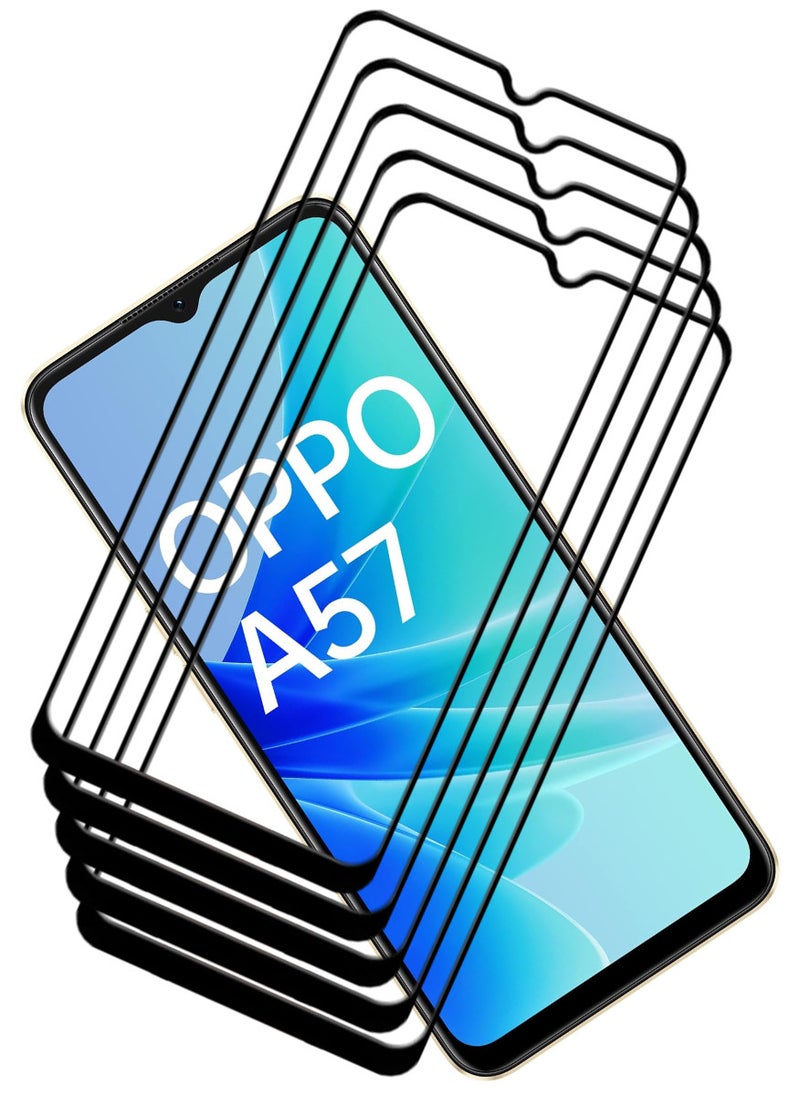 ACLIX 5 Pieces Antistatic ESD Dustproof Premium Quality High Definition Tempered Glass Screen Protector Designed For Oppo A57 - Image 1
