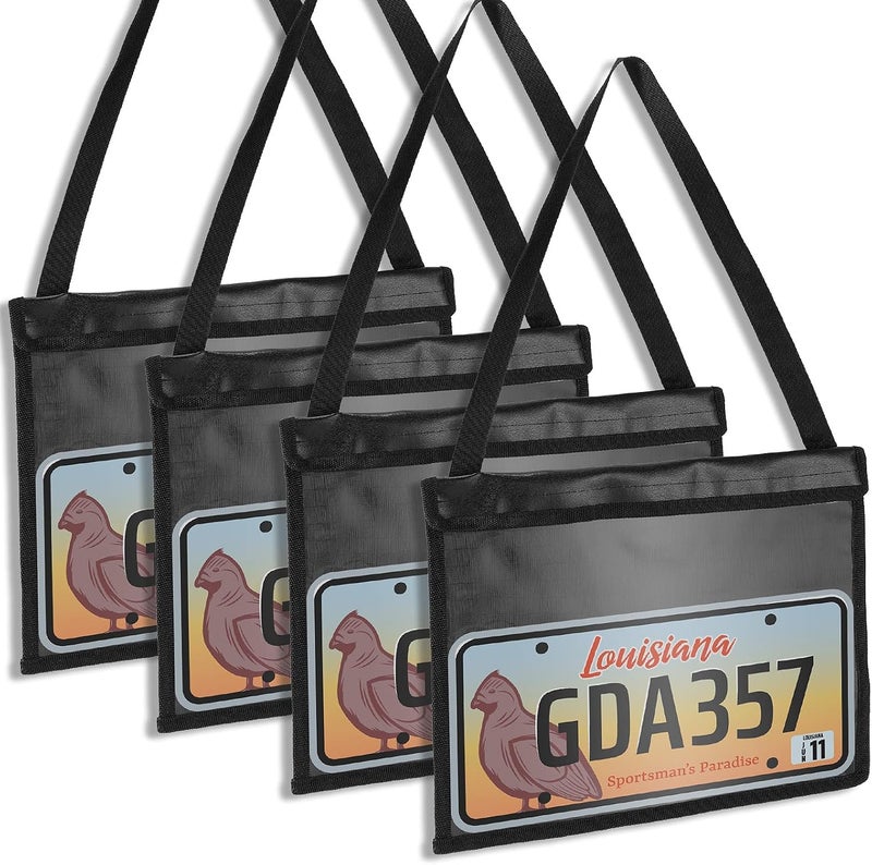 Frienda 4 Pieces License Plate Holder with Hanging Strap - Image 1