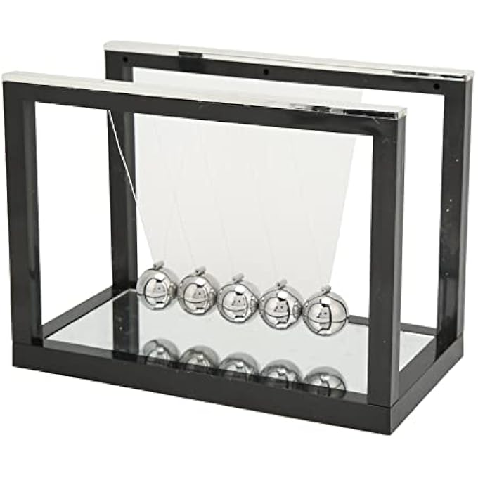 NOENNULL Newtons Cradle Balance Balls, Physics Learning Desk Toys, Swinging Balls for Home Office Decoration, Stress Relief, Cute Science Fidget Accessories - Image 4