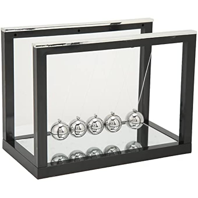 NOENNULL Newtons Cradle Balance Balls, Physics Learning Desk Toys, Swinging Balls for Home Office Decoration, Stress Relief, Cute Science Fidget Accessories - Image 5