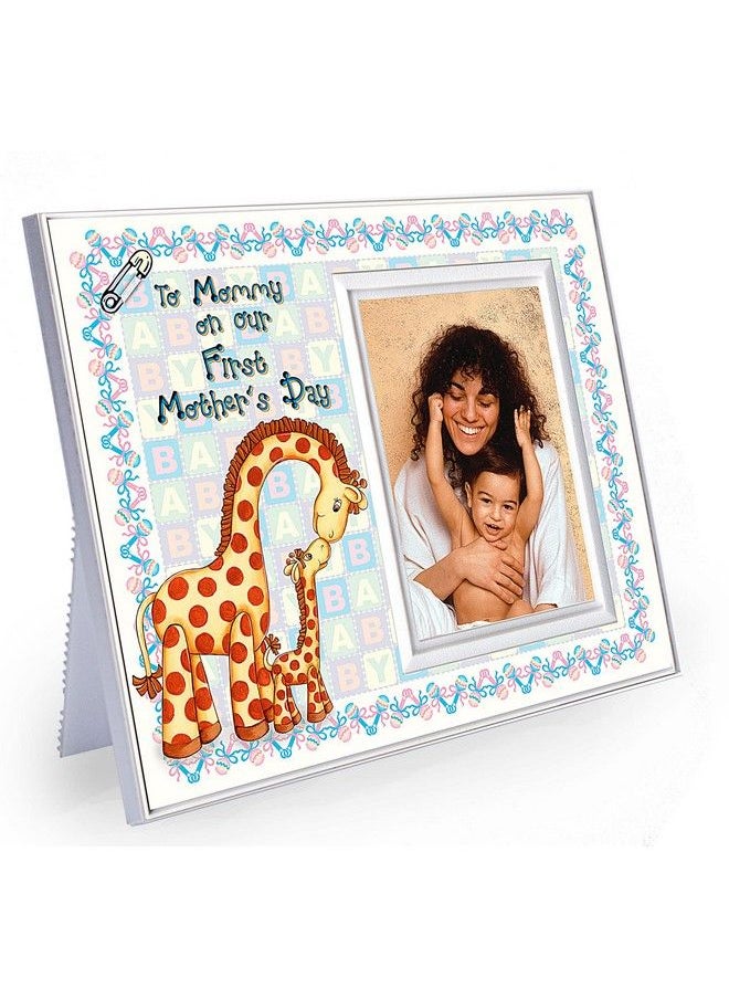 Expressly Yours! Photo Expressions To Mommy On Our First Mother Day Picture Frame ; 1St Mothers Day Picture Frame Gift ; Holds 3.5” X 5” Photo ; Boy Or Girl Nursery Decor ; Baby Giraffe Theme  - Image 2