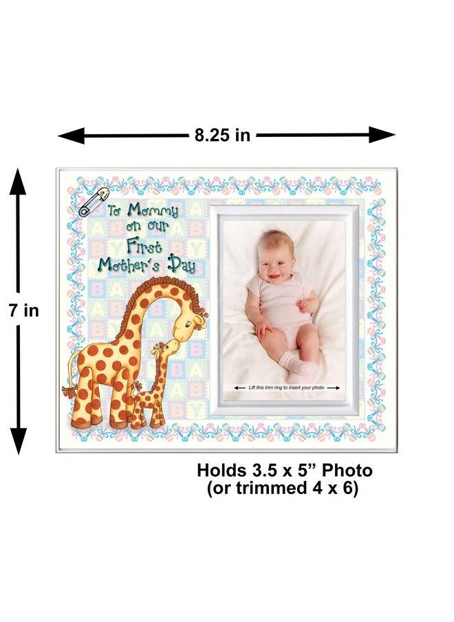Expressly Yours! Photo Expressions To Mommy On Our First Mother Day Picture Frame ; 1St Mothers Day Picture Frame Gift ; Holds 3.5” X 5” Photo ; Boy Or Girl Nursery Decor ; Baby Giraffe Theme  - Image 5