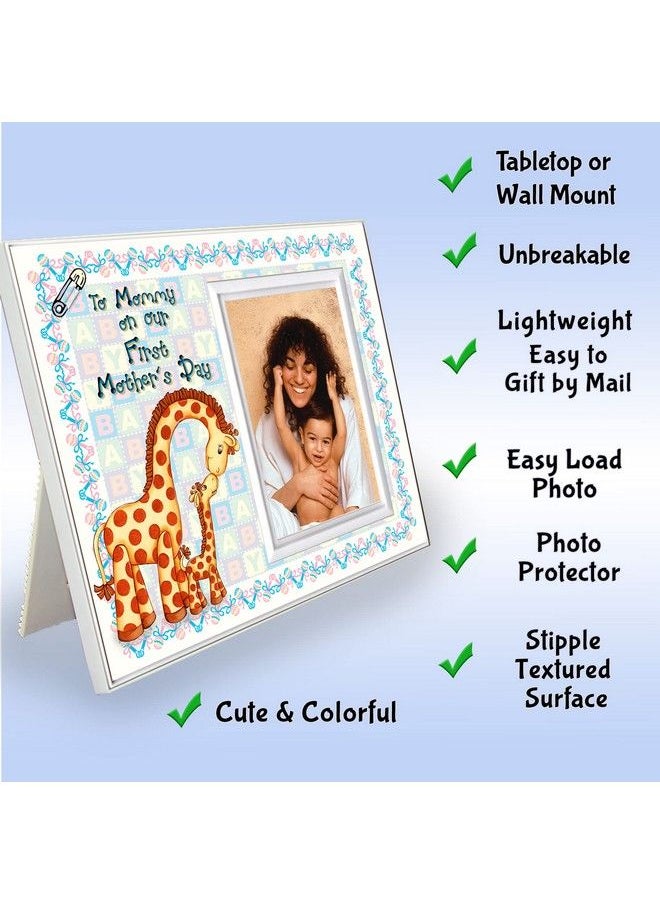 Expressly Yours! Photo Expressions To Mommy On Our First Mother Day Picture Frame ; 1St Mothers Day Picture Frame Gift ; Holds 3.5” X 5” Photo ; Boy Or Girl Nursery Decor ; Baby Giraffe Theme  - Image 3