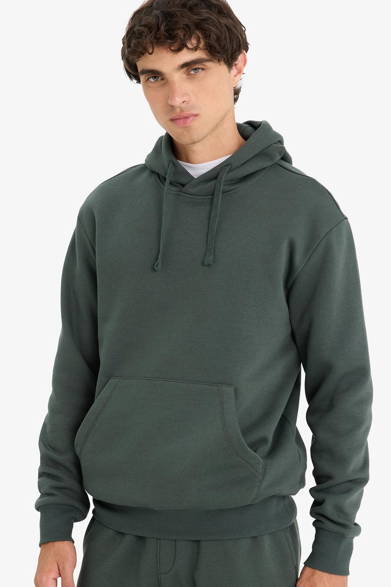 DeFacto Green Man Regular Fit Long Sleeve Sweatshirt Casual - Image 1