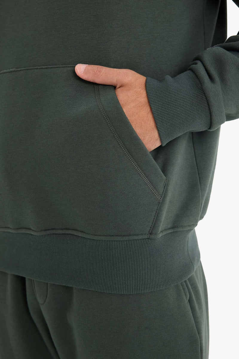 DeFacto Green Man Regular Fit Long Sleeve Sweatshirt Casual - Image 4