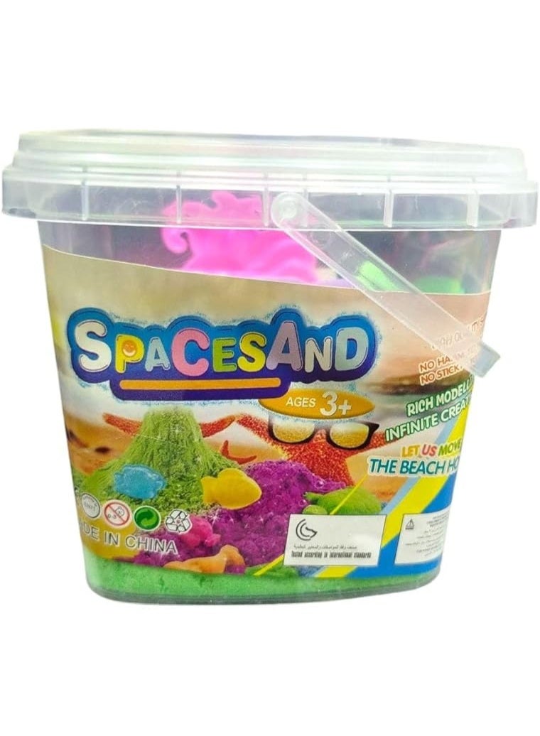 Amazing Dough and Magic Clay With Mould, Reusable Sensory Set, Gluten-Free Wonder Sand Activity Toys, Indoor Games for Kids Age 10 to 15 Green (750 GM Bucket) - Image 2