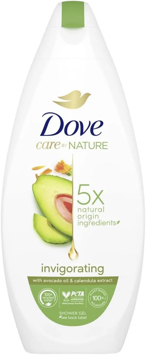 Dove Care By Nature INVIGORATING Shower Gel 225ml with Avocado Oil Calendula Extract Pack of 1