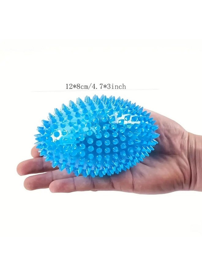 لعبة كرة الرجبي المطاطية المدببة من Tpr، لعبة فرشاة أسنان تفاعلية للكلاب والجراء (قد يختلف اللون) - عبوة من قطعة واحدة - Image 2