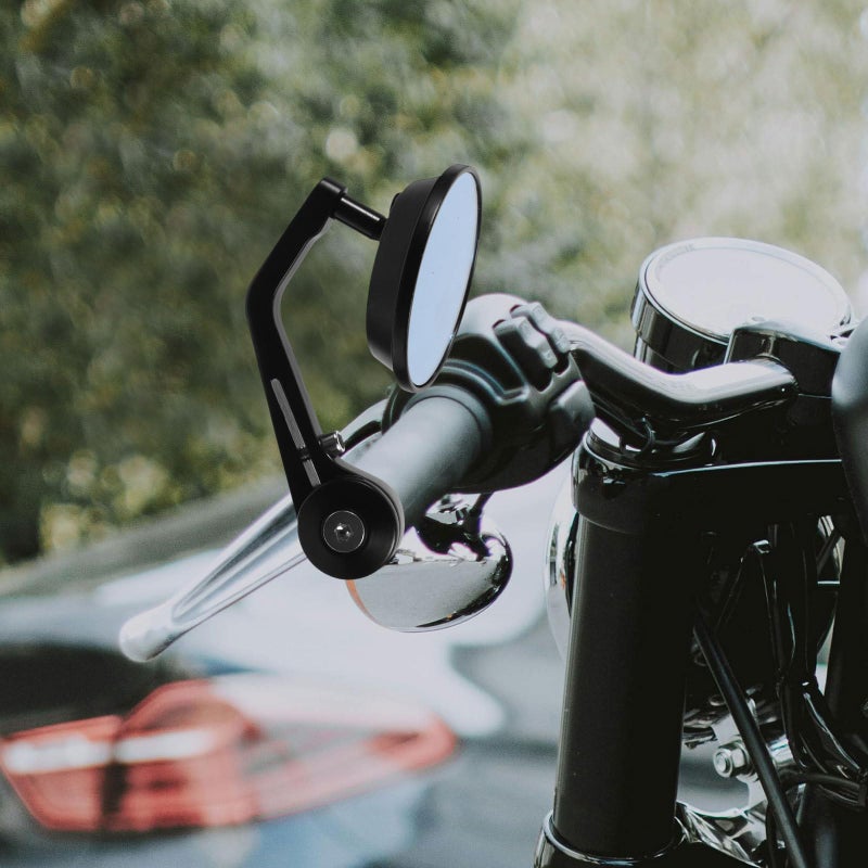 CNC Aluminum Bar End Rear View Mirrors For Cafe Racer Electric Motorcycle Replacement - Image 5