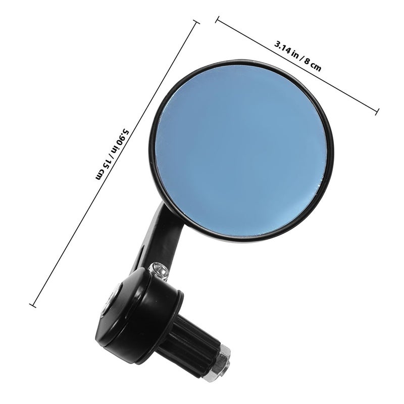 CNC Aluminum Bar End Rear View Mirrors For Cafe Racer Electric Motorcycle Replacement - Image 3