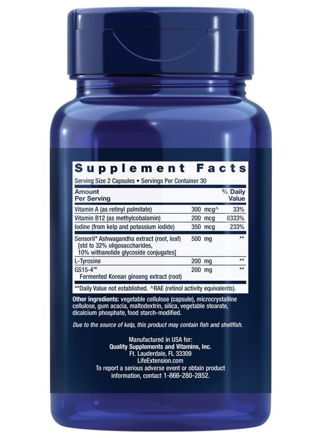 Life Extension مركب دعم الغدة الدرقية - 60 كبسولة - Image 2