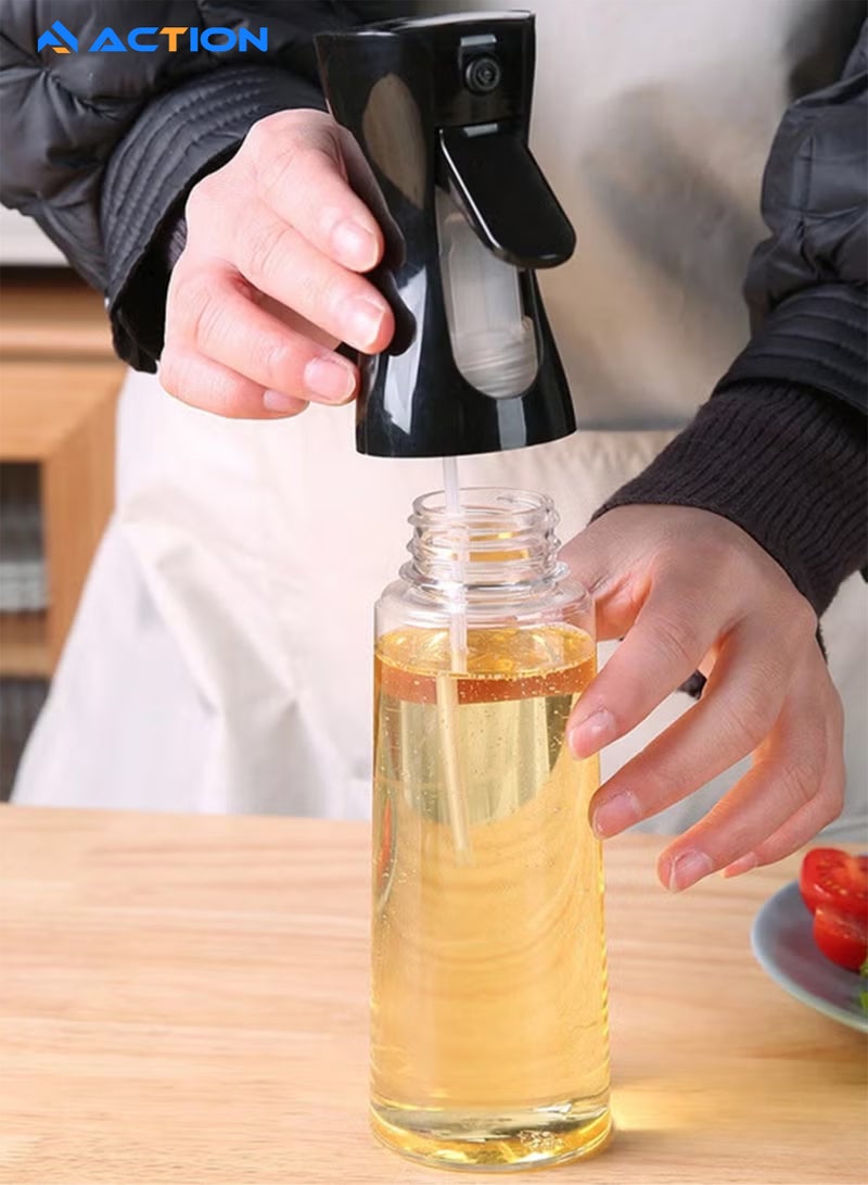أكشن زجاجة رش الزيت بفوهة عالية الضغط - 200 مل زجاج متين بدرجة غذائية للطهي الصحي، الشواء، القلي، السلطة، السفر - مقبض مريح غير قابل للانزلاق، تصميم فوهة واسعة، محكمة الإغلاق - Image 5