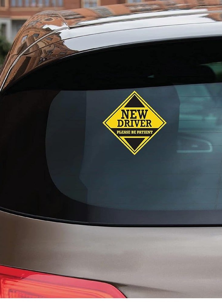 راين ملصق سيارة جديد للسائق يرجى التحلي بالصبر من الفينيل مقطوع بالقالب للدراجة على الجانبين وأغطية المصد الخلفي - Image 2