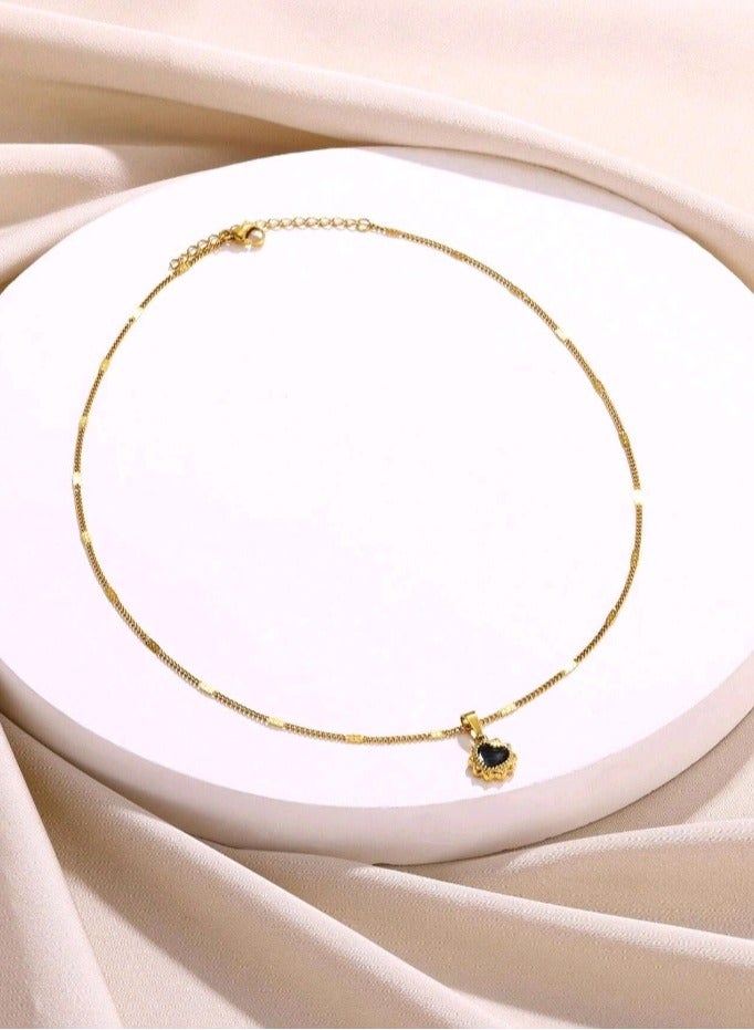 Attractives Trendy Stainless Steel Gold Plated Necklace For Women - Image 3