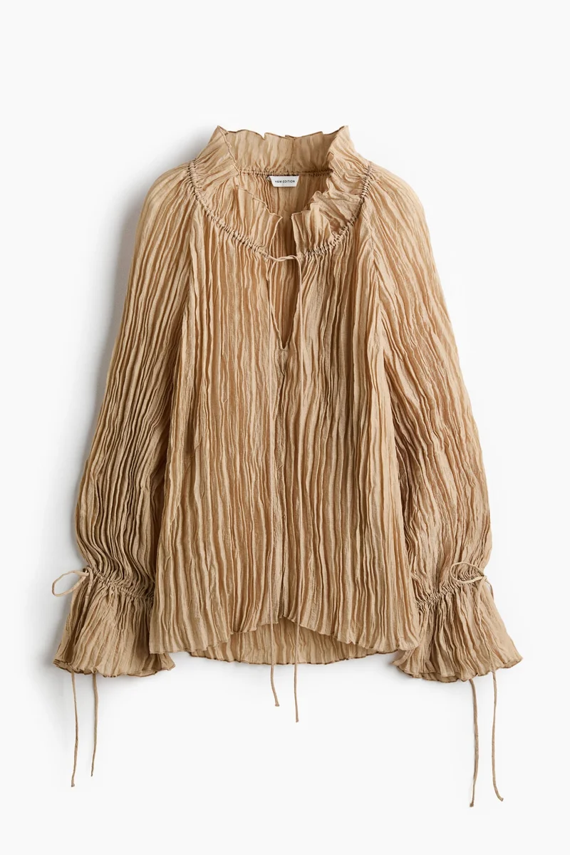 H&M Oversized crinkled blouse