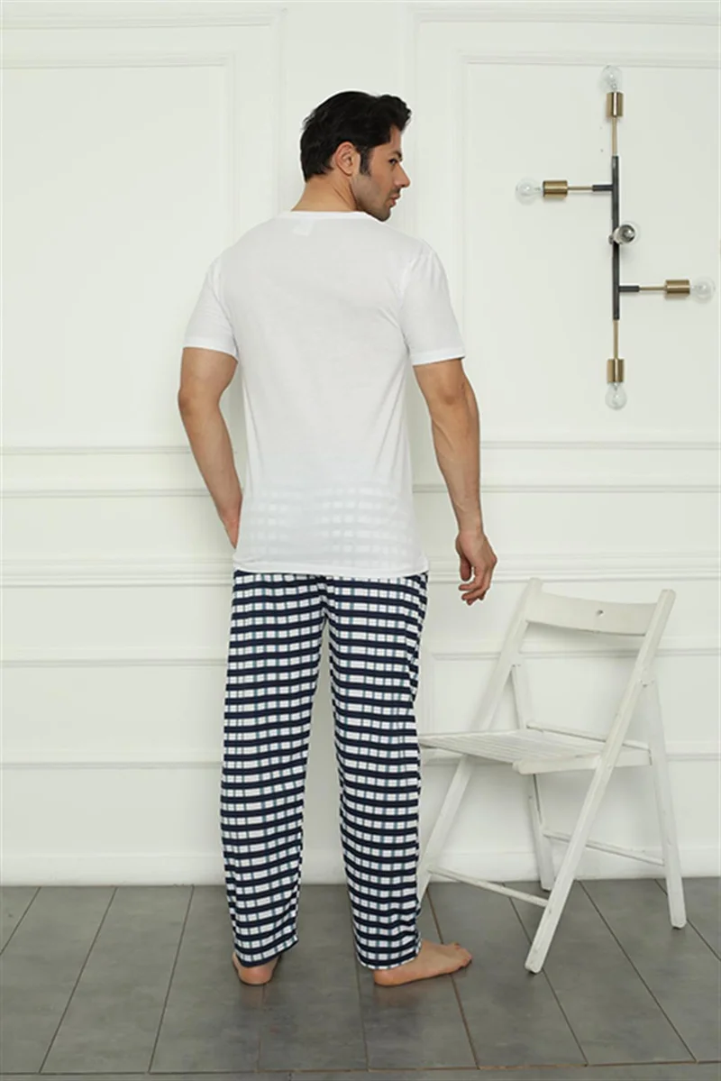 اكبينيز Men's Combed Cotton Pajama Set 6831