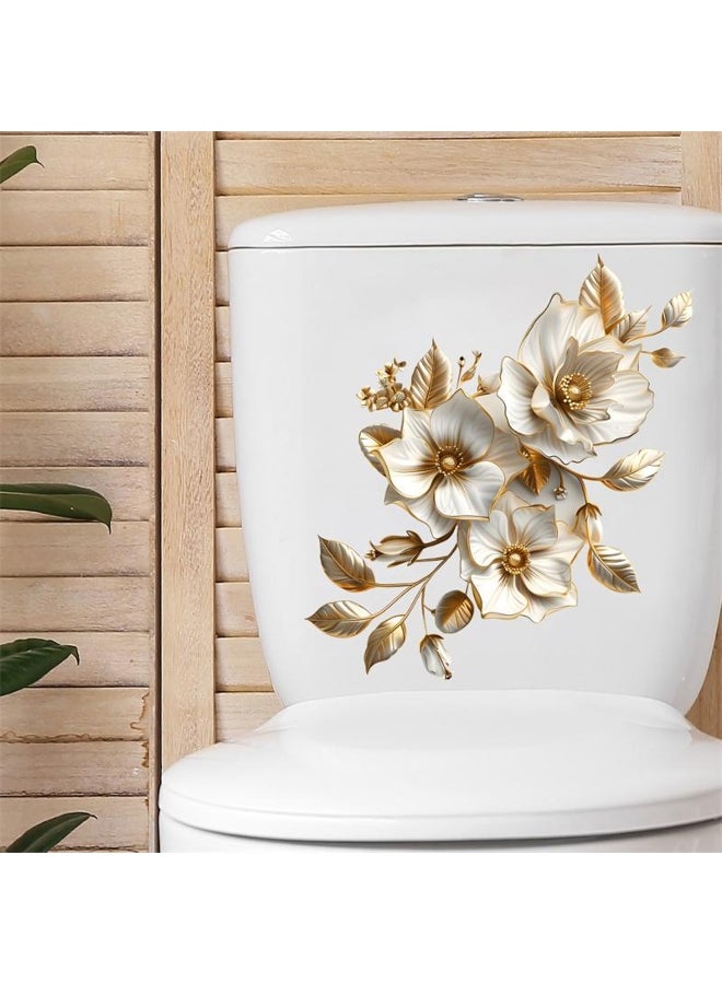 Beautiful Lotus Toilet Sticker Bathroom Toilet Cover Decorative Sticker Waterproof Self Adhesive  - Image 1
