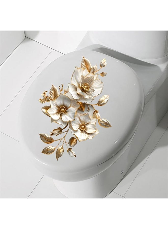 Beautiful Lotus Toilet Sticker Bathroom Toilet Cover Decorative Sticker Waterproof Self Adhesive  - Image 4