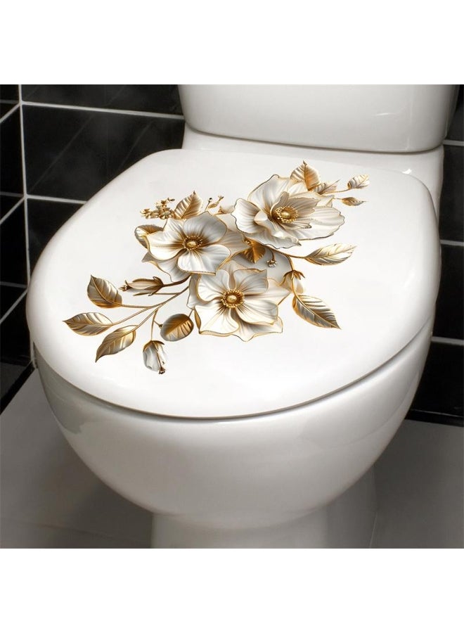 Beautiful Lotus Toilet Sticker Bathroom Toilet Cover Decorative Sticker Waterproof Self Adhesive  - Image 5