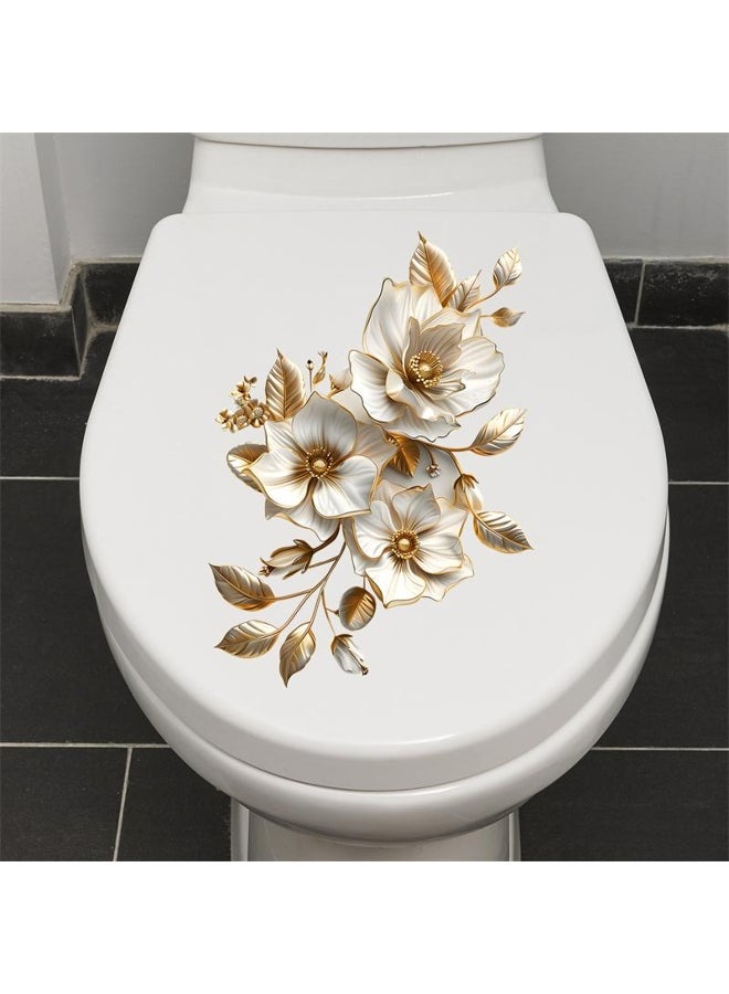 Beautiful Lotus Toilet Sticker Bathroom Toilet Cover Decorative Sticker Waterproof Self Adhesive  - Image 3