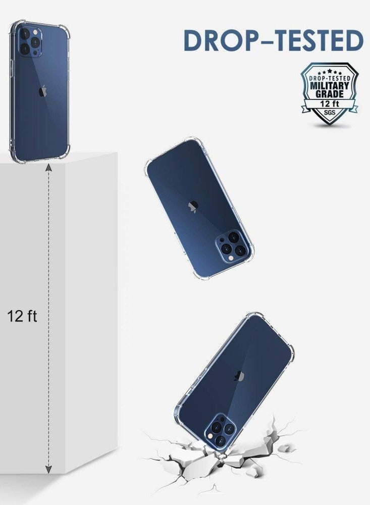 Bills iPhone 13 Pro Premium TPU Corner Case - Slim Transparent Back Cover with Shock Absorbent Reinforced Bumper Corners - Image 5