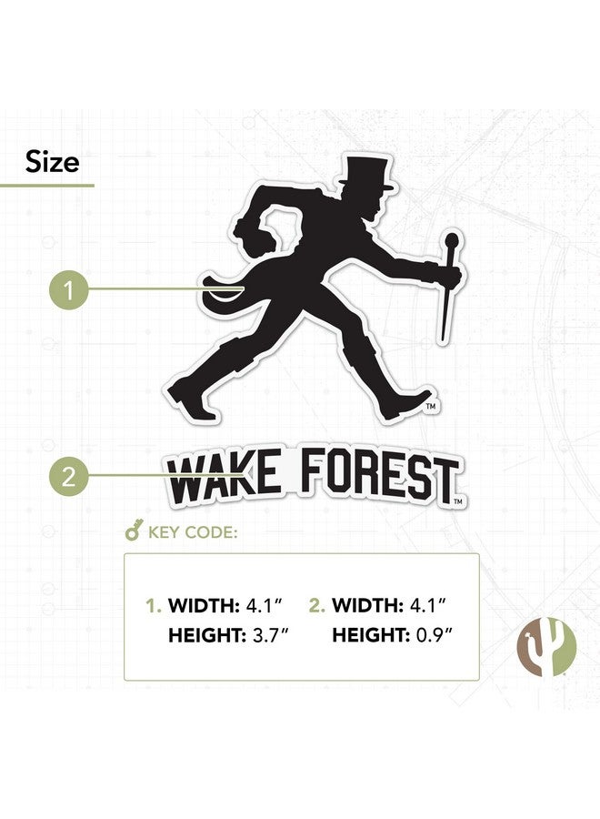 Desert Cactus Wake Forest University Demon Deacons Go Deacs Sticker Vinyl Decal Laptop Water Bottle Car Scrapbook (4 Inch Set V1) - Image 3