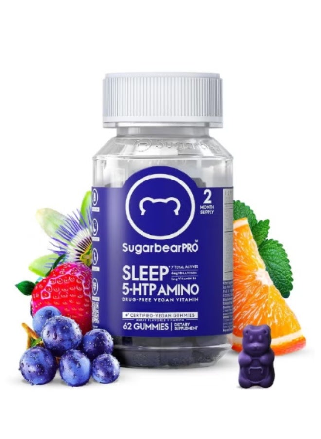 شوجر بير برو Sleep Gummies – 2 Month Supply | Extra Strength 6mg Melatonin - Image 1