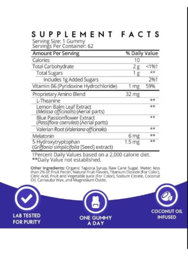 شوجر بير برو Sleep Gummies – 2 Month Supply | Extra Strength 6mg Melatonin - Image 2
