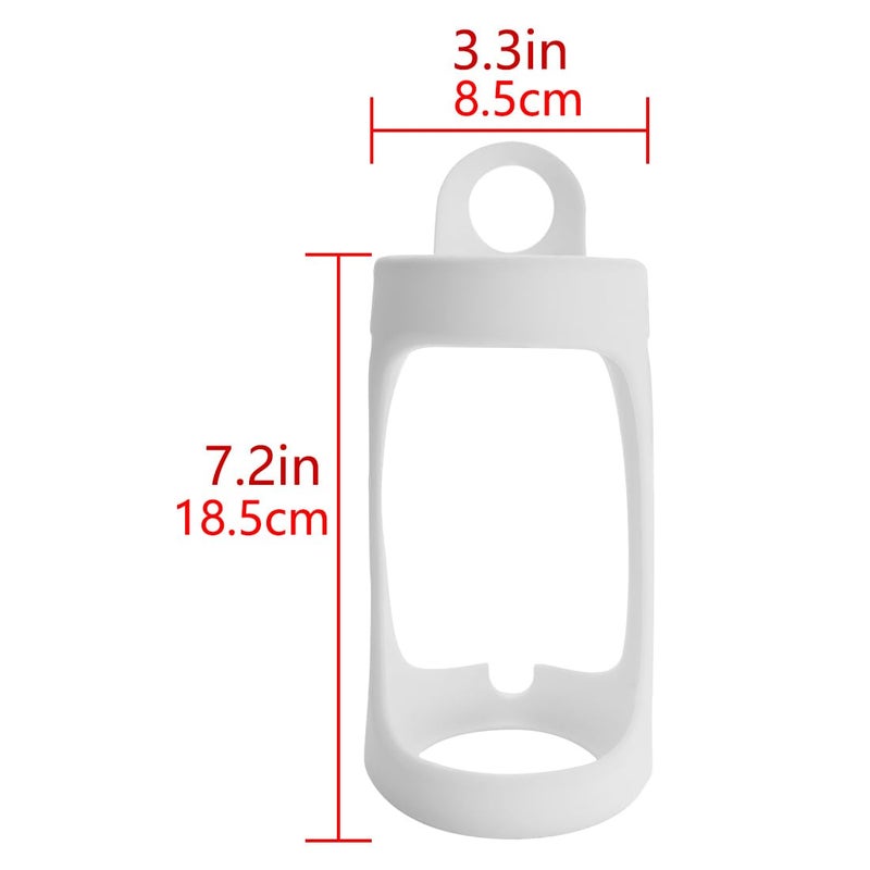 Geekria Geekria Silicone Speaker Case Cover, Compatible with Bose SoundLink Revolve Case, Protective Waterproof Soft Skin, Replacement Bluetooth Speakers Travel Carrying Case with Keychain Hook (White)  - Image 3