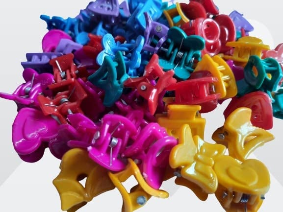 advancedestore Set of 60 Small size Multi colour Butterfly Bits hair clutch clips for women girls Styling Fashionflx - Image 3