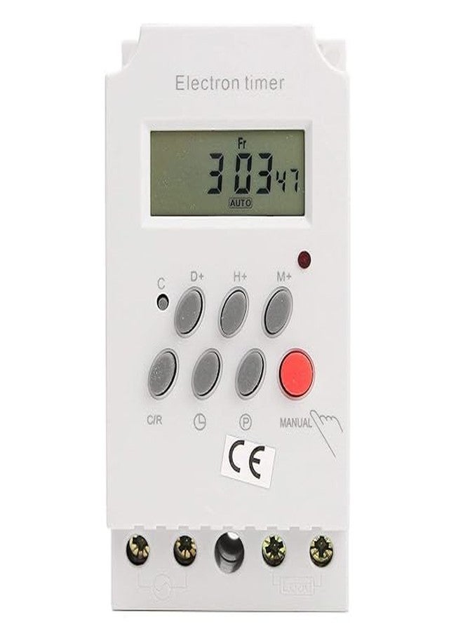 Maxwell T3 Digital Electronic Timer Switch 220V 25Amp DIN Rail Programmable with LCD Display Clock - Image 1