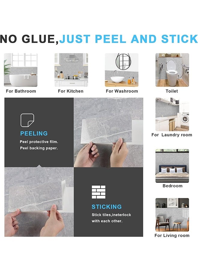 Generic 32 Piece Peel and Stick Backsplash Wall Tile, 4"x 8" PVC Glossy Marble Stick on Subway Tiles for Kitchen, Bathroom, Laundry Room, Camper, Fireplace  - Image 4