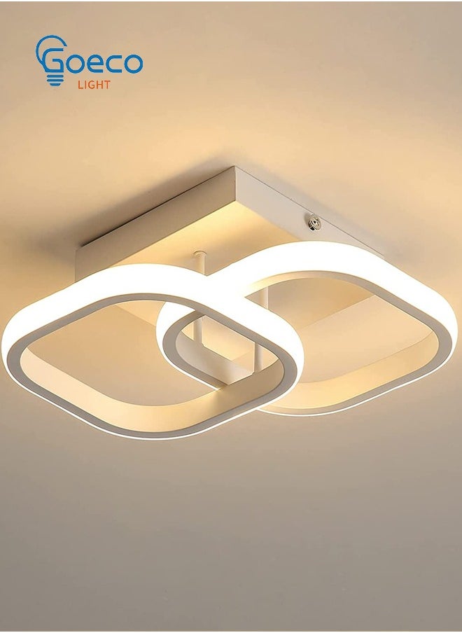 Modern Double Square Ceiling light 19W Warm Light 3000K 