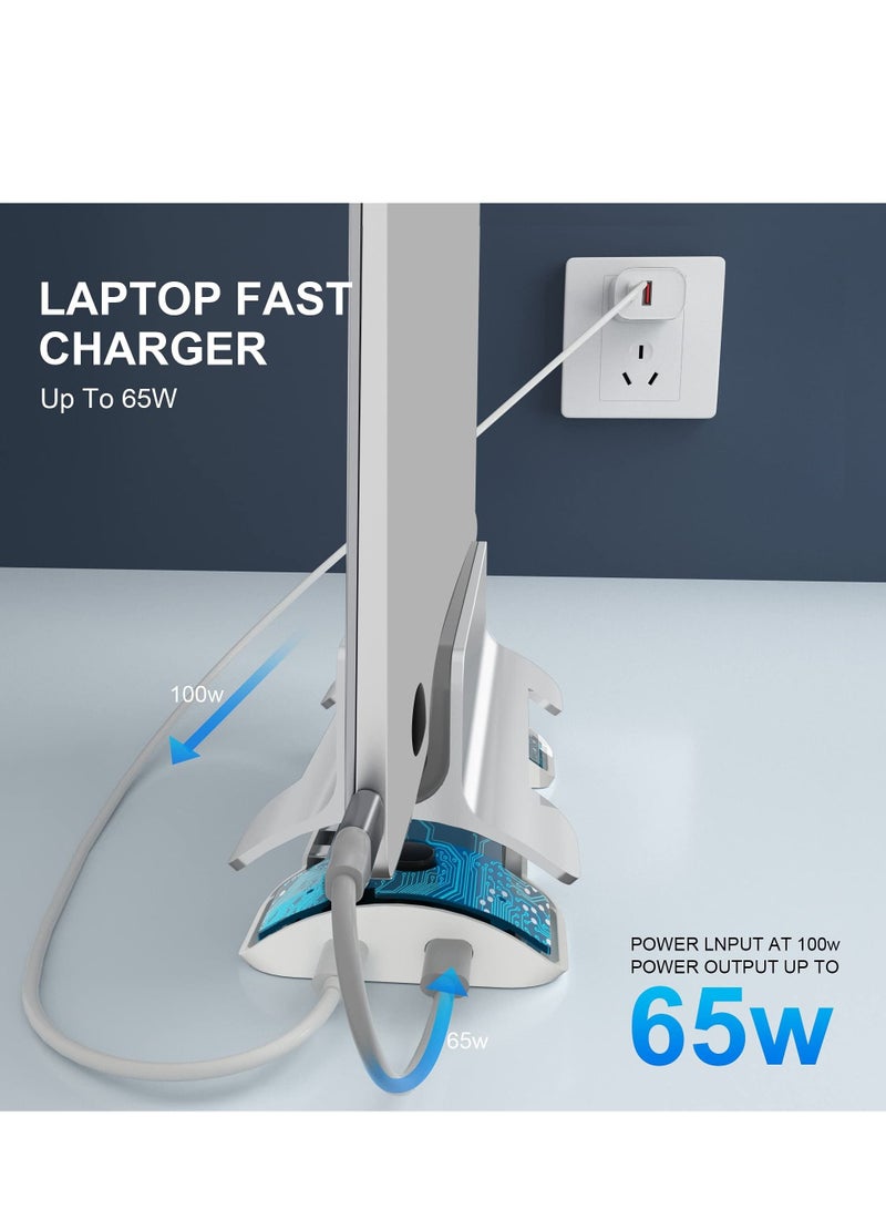 Captaintech 13 in 1 USB C Docking Station, USB C Laptop Docking Station Charging Stand 13 in 1 Docking Station Dual Monitor, VGA, USB C 3.1, USB A 3.0, PD Charging, SD & TF Slot, for MacBook - Image 3